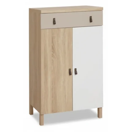 MEUBLE CHAUSSURES 2 PORTES + 1 TIROIR - MULTICOLORE