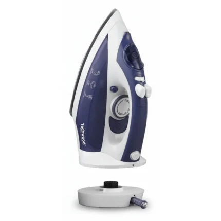 FER À REPASSER 2-EN-1 AVEC & SANS FIL 2400 W SEMELLE CÉRAMIQUE - VIOLET & BLANC - TECHWOOD