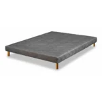 SOMMIER TAPISSIER BORD  160X200 GRIS