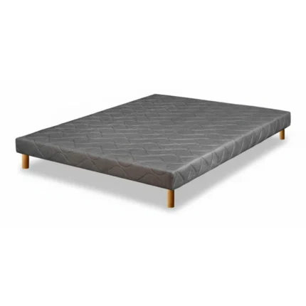 SOMMIER TAPISSIER BORD  160X200 GRIS