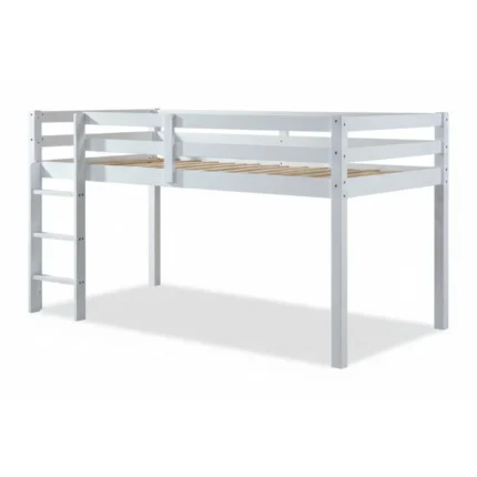 LIT SURELEVE 90 X 190 CM  AVEC SOMMIER - BLANC