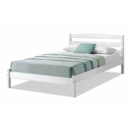 LIT 160 X 200 CM  AVEC SOMMIER -  BLANC