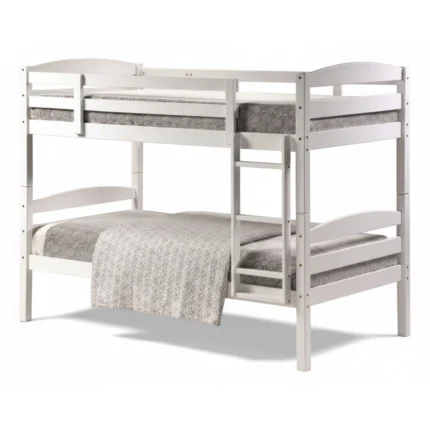 LIT SUPERPOSÉ 90 X 190 CM  AVEC SOMMIER - BLANC