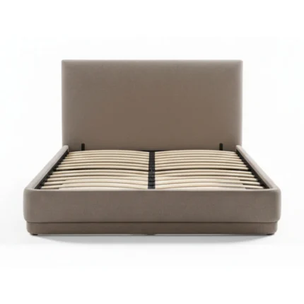 LIT 160 X 200 CM AVEC SOMMIER - TAUPE ( SANS MATELAS )