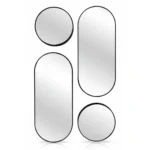 MIROIR OVALE X4 - PLASTIQUE ET VERRE