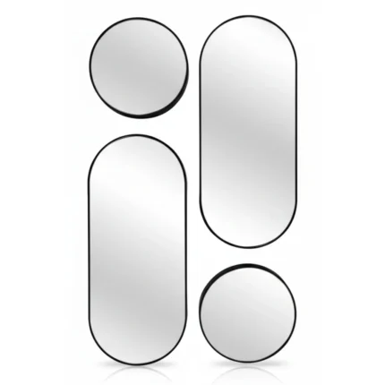 MIROIR OVALE X4 - PLASTIQUE ET VERRE