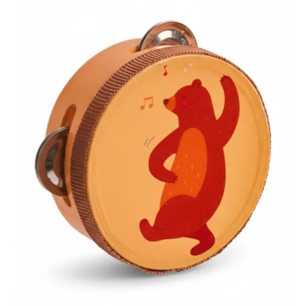 TAMBOURIN ANIMAL - ORANGE