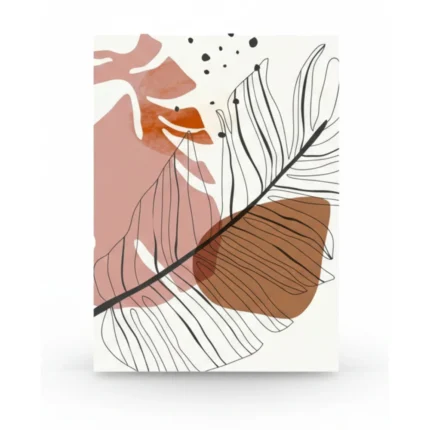 TOILE FEUILLAGE / FORME - ORANGE