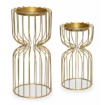LOT DE 2 PHOTOPHORE FILAIRE - OR