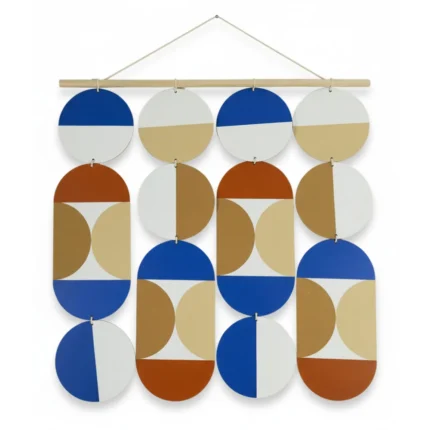DÉCO MURAL - BLEU / ORANGE / BLANC