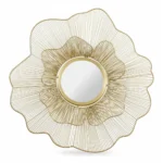 MIROIR FLEUR MÉTAL - OR