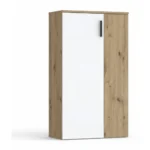 RANGEMENT CHAUSSURES 2 PORTES -  BLANC ET CHENE