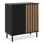 COMMODE 2 PORTES - CHENE & NOIR