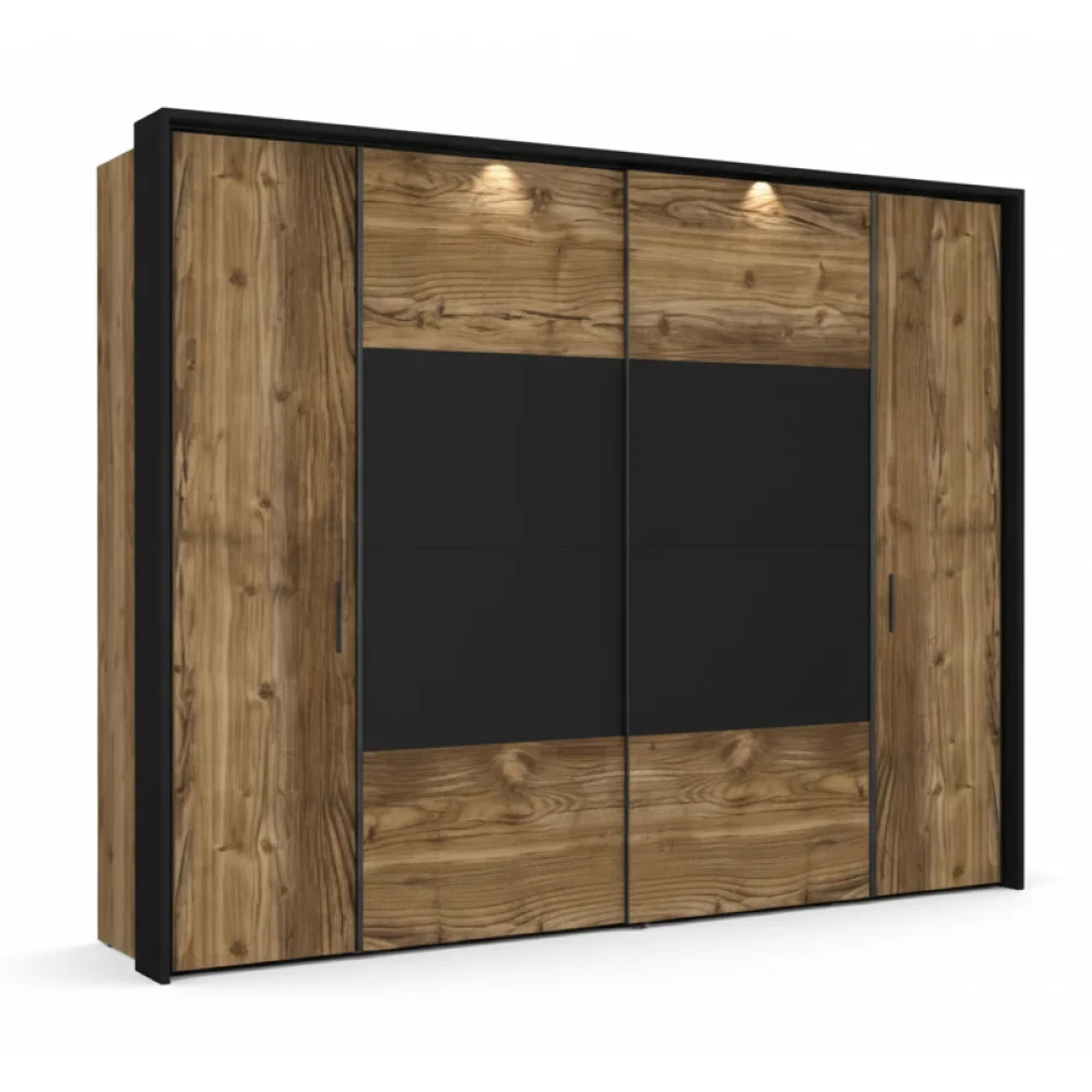 AI Generated Product Image ARMOIRE 4 PORTES CHENE ALPIN NOIR – Image 1