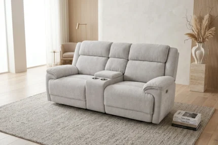 CANAPÉ 2,5 PLACES EN TISSUS 2 RELAXS ( ÉLÉCTRIQUES ) - GRIS