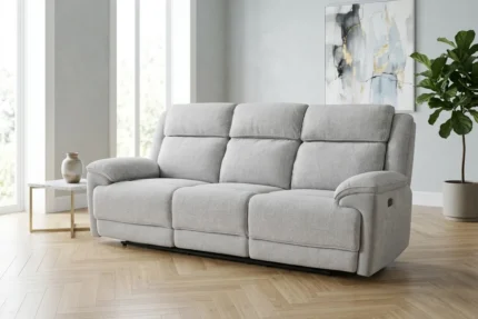 CANAPÉ 3 PLACES EN TISSUS 2 RELAXS ( ÉLÉCTRIQUES ) - GRIS