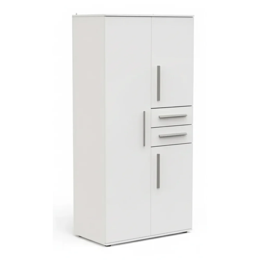 AI Generated Product Image ARMOIRE 3 PORTES + 2 TIROIRS - BLANC MAT – Image 1