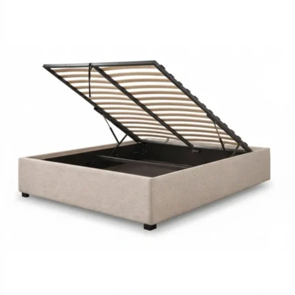 LIT COFFRE 140 X 190 CM - BEIGE