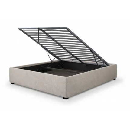 LIT COFFRE 140 X 190 CM - GRIS