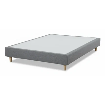 SOMMIER 140 X 190 CM TISSU - GRIS CLAIR