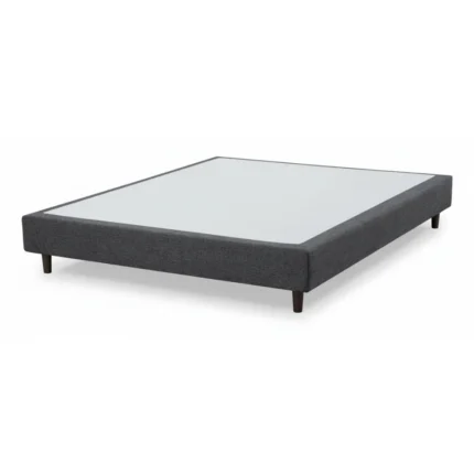 SOMMIER 160 X 200 CM TISSU - GRIS FONCE
