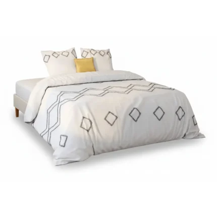 PARURE 220 X 240 CM - 100% COTON 57 FILS - IVOIRE
