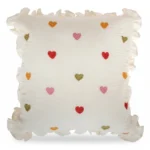 COUS. PETIT COEUR - CARRE COTON AMOUR - BLANC