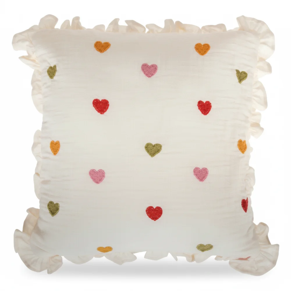 AI Generated Product Image COUS. PETIT COEUR - CARRE COTON AMOUR - BLANC – Image 1