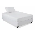 DRAP HOUSSE 90 X 190 CM - 100% COTON - CRAIE