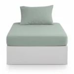 DRAP HOUSSE 140 X 190 CM - 100% COTON - CELADON