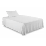 DRAP HOUSSE 140 X 190 CM - 100% COTON - CRAIE