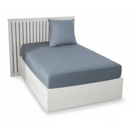 DRAP HOUSSE 160 X 200 CM - 100% COTON - DENIM
