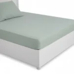 DRAP HOUSSE 160 X 200 CM - 100% COTON - CELADON
