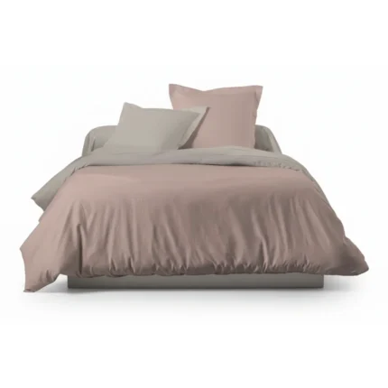 PARURE 240 X 260/ - 100% COTON 57 FILS CONFO - ROSE
