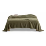 PLAID TEDDY 130 X 180 - 100% POLYESTER - MATCHA