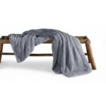 PLAID TEDDY 180 X 220 - 100% POLYESTER - ACIER