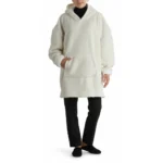 SWEAT PLAID BOUCLETTE - 100% POLYESTER - 70X87 CREME