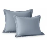 TAIES D'OREILLER 63 X 63 - 100% COTON EN LOT DE 2 - DENIM