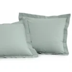 TAIES D'OREILLER 63 X 63 - 100% COTON EN LOT DE 2 - CELADON