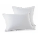TAIES D'OREILLER 63 X 63 - 100% COTON EN LOT DE 2 - CRAIE