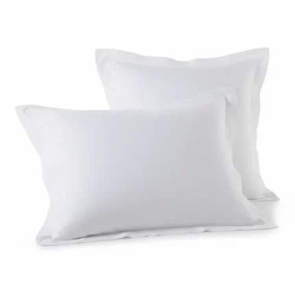 TAIES D'OREILLER 63 X 63 - 100% COTON EN LOT DE 2 - CRAIE