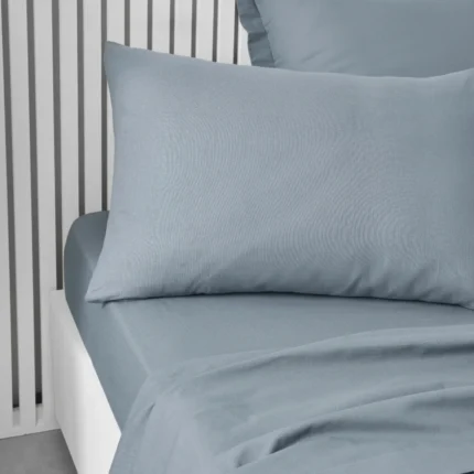TAIES D'OREILLER 50 X 70 - 100% COTON EN LOT DE 2 - DENIM