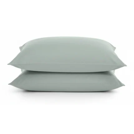 TAIES D'OREILLER 50 X 70 - 100% COTON EN LOT DE 2 - CELADON