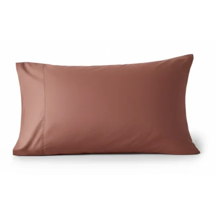 TAIES D'OREILLER 50 X 70 - 100% COTON EN LOT DE 2 - TARRACOTTA