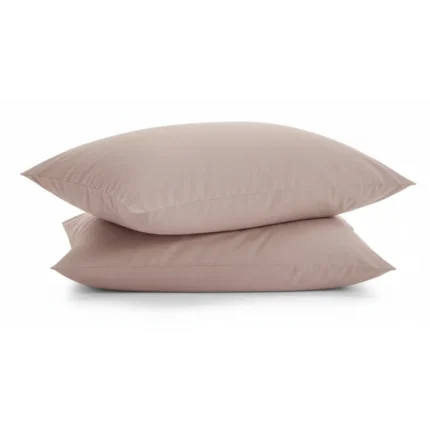 TAIES D'OREILLER 50 X 70 - 100% COTON EN LOT DE 2 - ROSE