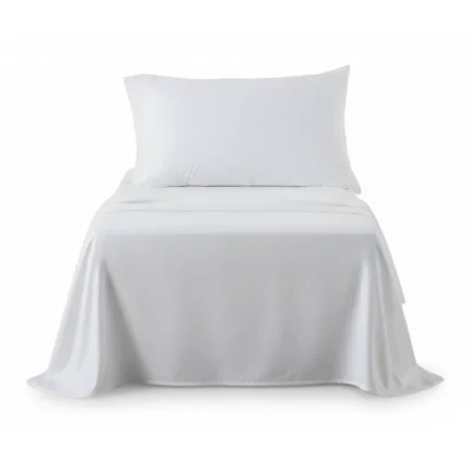TAIES D'OREILLER 50 X 70 - 100% COTON EN LOT DE 2 - CRAIE