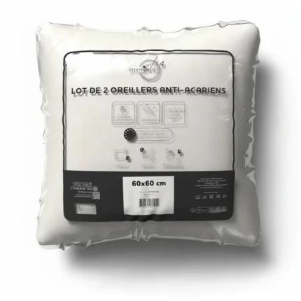 OREILLERS 60 X 60 CM EN LOT DE 2