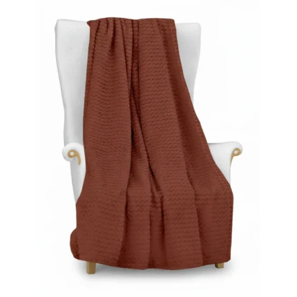 PLAID 120 X 160 BRIQUE - COCOONING