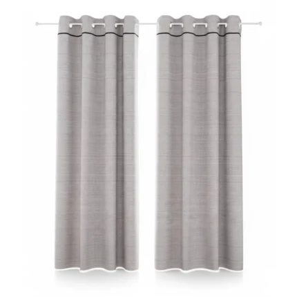 RID. 135 X 250 PIERRE - RIDEAU A OEILLETS - NOIR