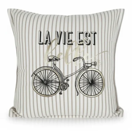 COUSSIN VELO RAYURES - 45X45CM
